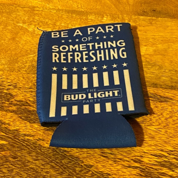 Bud Light Blue and White Beer Koozie - Picture 4 of 4